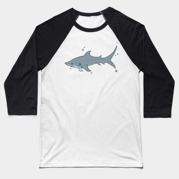 Shark Baseball T-Shirt by TaliDe